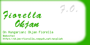 fiorella okjan business card